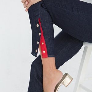 Chico’s So Slimming peek a boo jeans